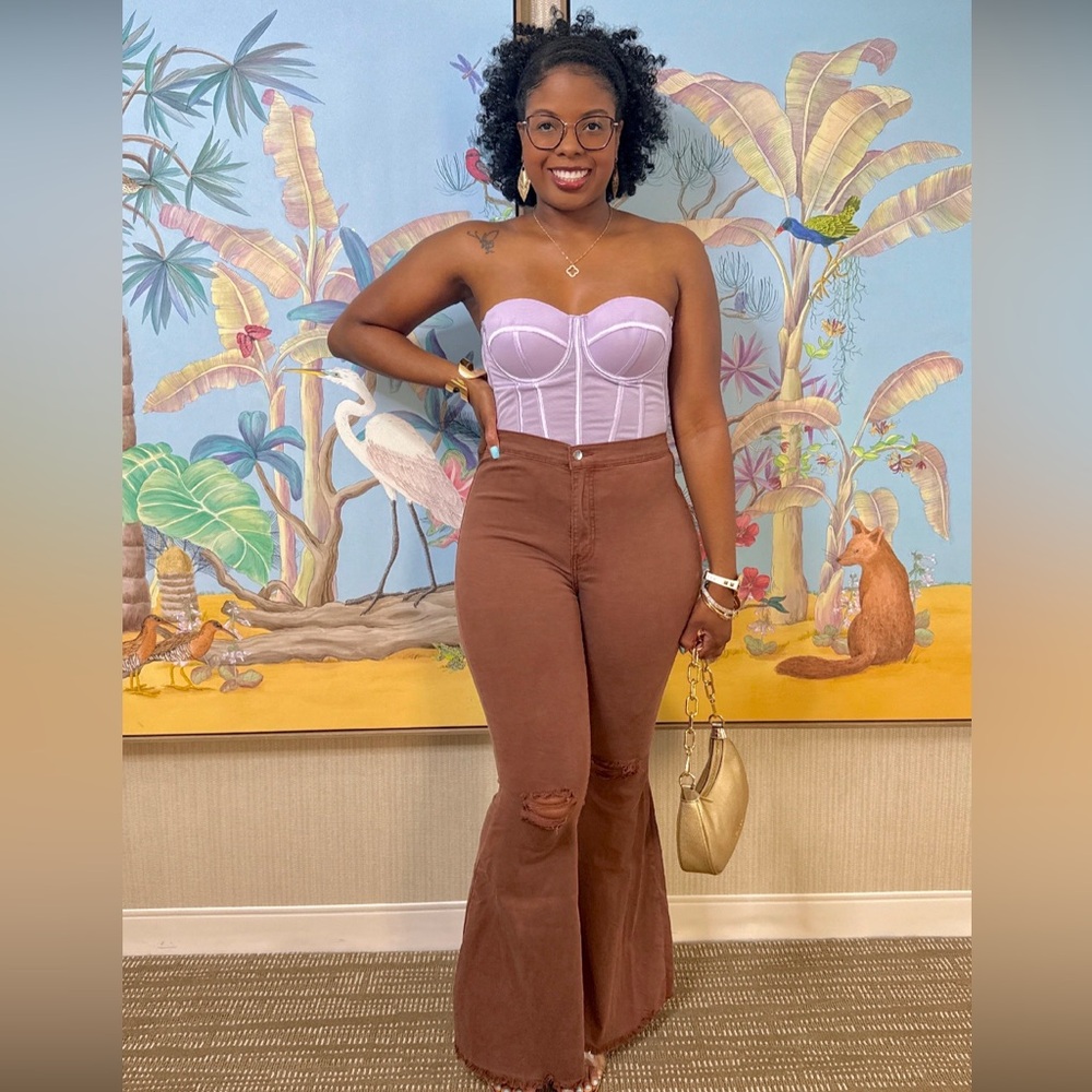 Lavender Bustier Top